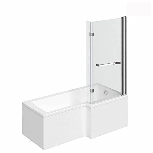 HOME DELUXE - Badewanne mit Duschwanne - ELARA Links- inkl. komplettem Zubehör und...