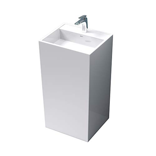 Mai & Mai Design Standwaschbecken freistehend Col34 in Weiß, aus Mineralguss, Waschtisch, BTH:...