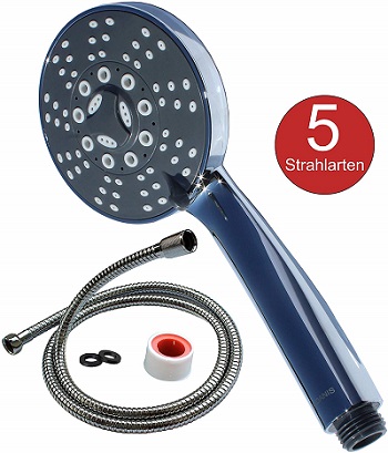 Universal Chrom Duschkopf Druckverstärkung Wasser sparen Duschspray 8 