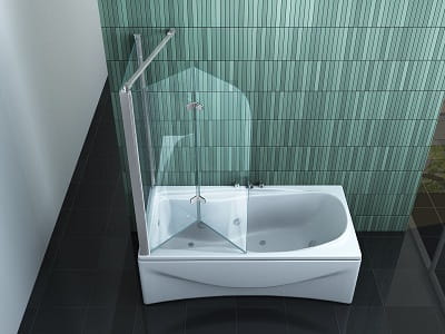 Duschtrennwand Badewanne - Badewannenfaltwand aus Glas Test und kaufen