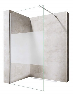 Glaswand-Dusche NANO -Versiegelung Walk in Duschkabine BIJON Duschwand-Glas 120 x 200 cm 8mm Sicherheitsglas Duschabtrennung Duschglaswand M2