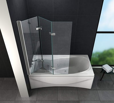 Glasfaltwand - Glastrennwand Badewanne - Duschtrennwand kaufen - Test
