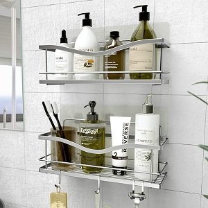 Aufbewahrungskorb Für Badewanne & Dusche – Metall Hängekorb, Kein Bohren, Mit Haken, 26x11x13 Cm, Schwarz